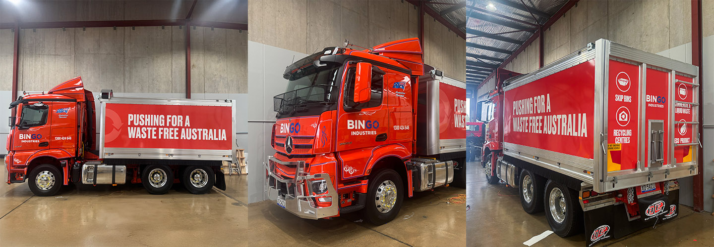 Fleet vehicles showcasing brand transformation