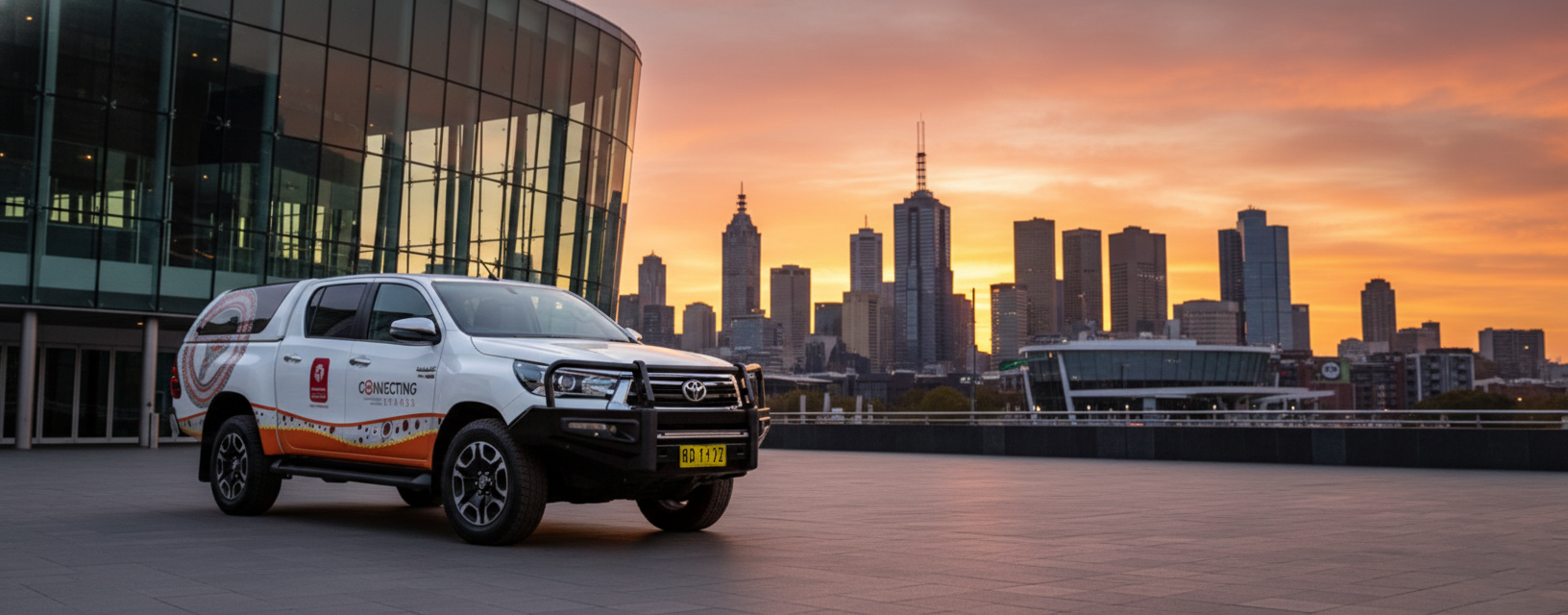 Commercial fleet vehicles with professional wraps on Melbourne motorways