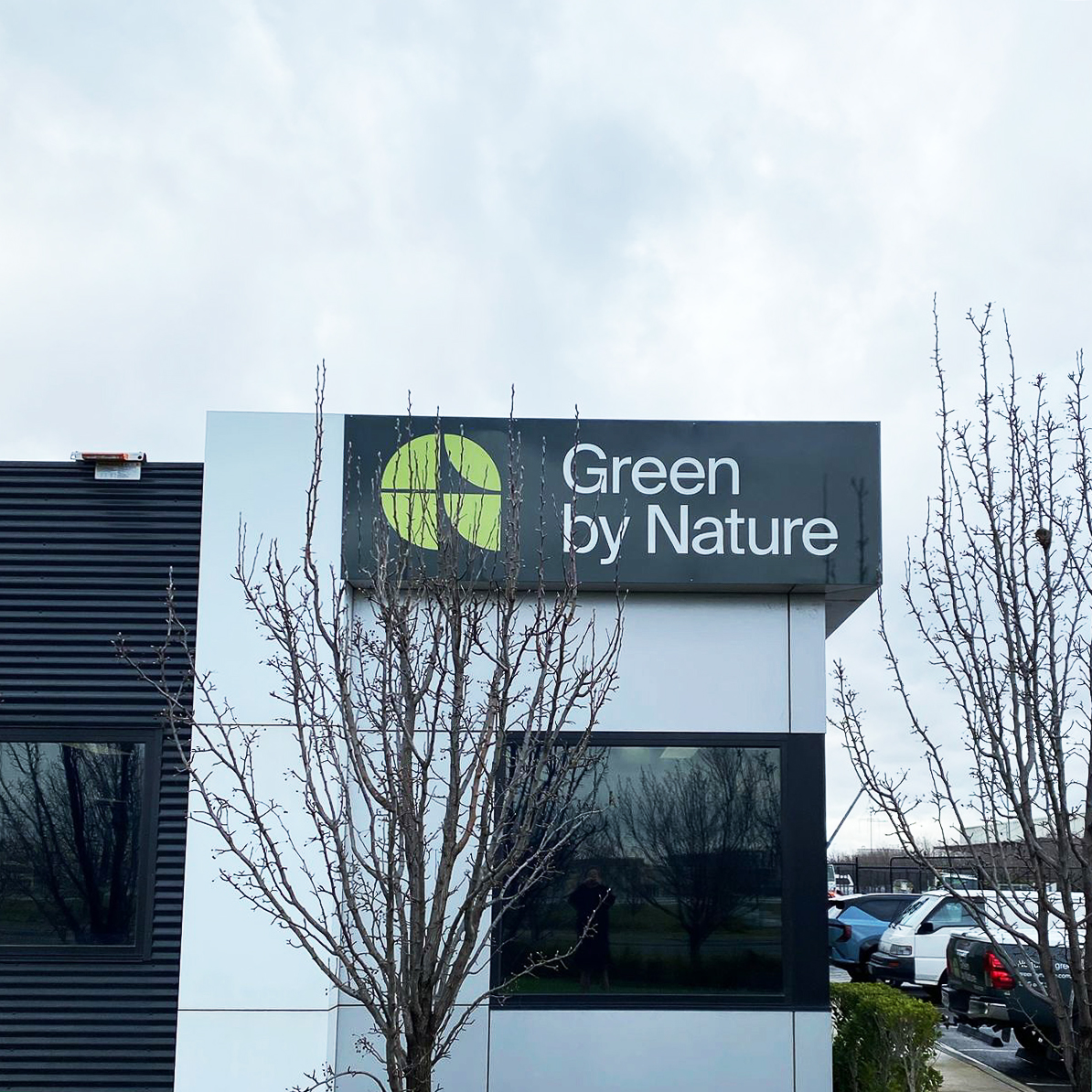 Exterior building signage - hover