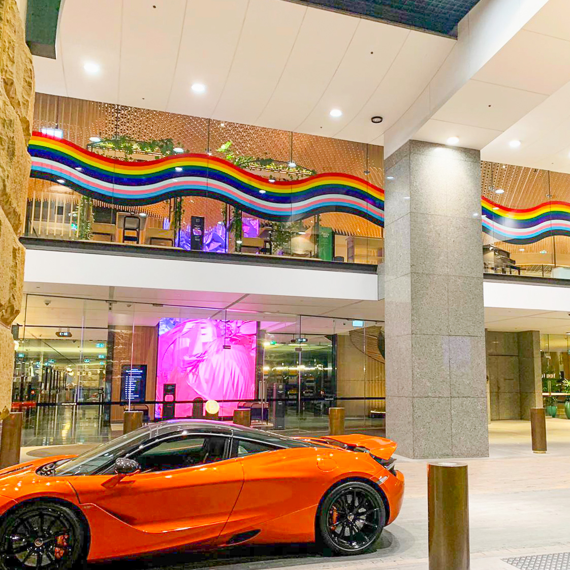 Rainbow corporate building identity