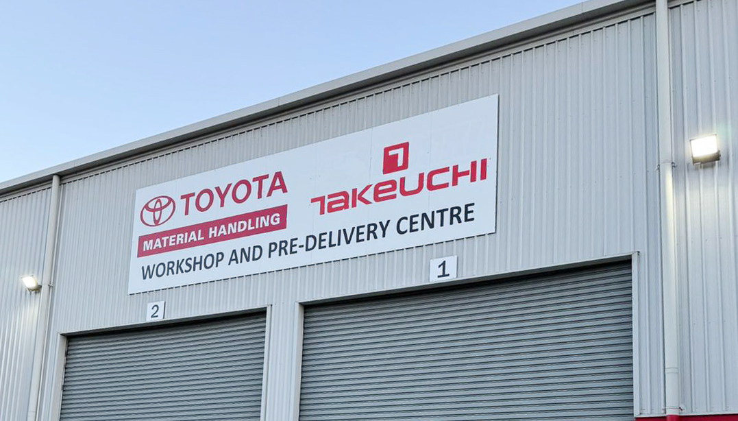 Toyota building signage installation