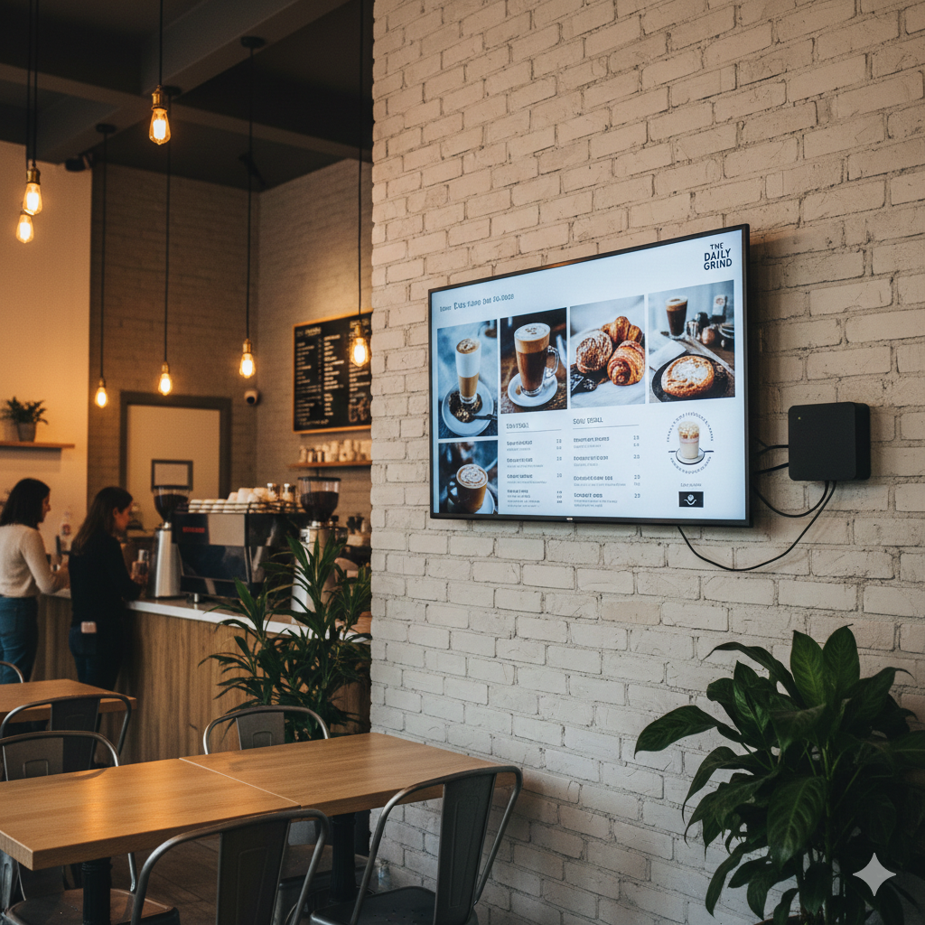 Screen converted to digital signage