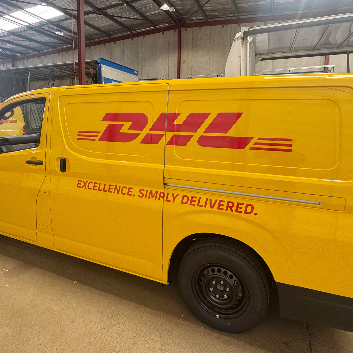 Fleet vehicle with professional wrap