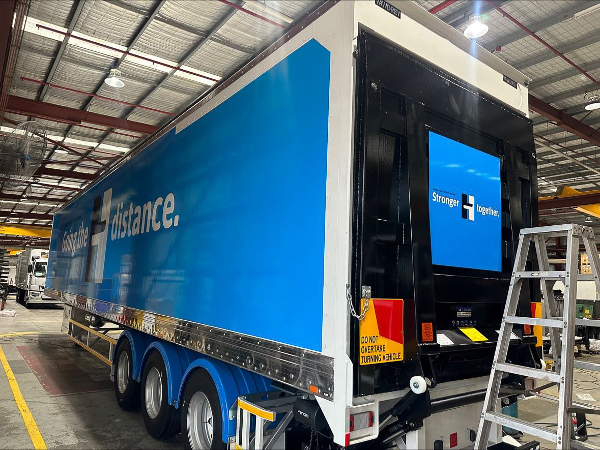 Professional truck curtain installation