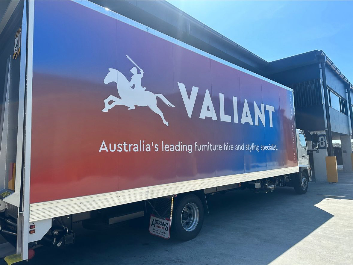 Valiant truck panel branding